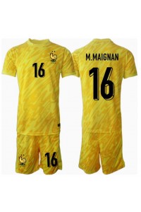 Frankrike Mike Maignan #16 Keeper Babyklær Hjemme Fotballdrakt til barn EM 2024 Korte ermer (+ Korte bukser)